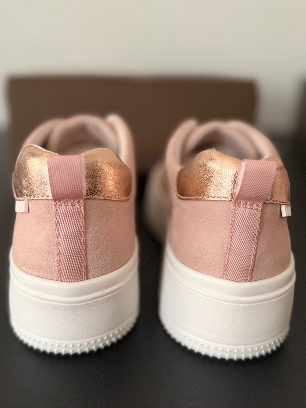 Paolo Blush Pink Slip-On Platform Sneakers - Picture 3 of 4